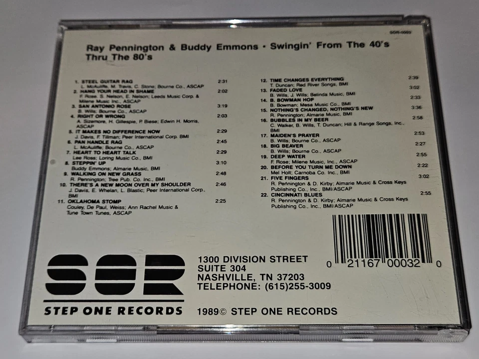Ray Pennington & Buddy Emmons "Swingin' from the 40's Thru the 80's" CD 1989 Foto 3 de 4
