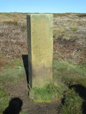Photo 6x4 Rosedale Head boundary Stone The route of the bridleway is diff c2021