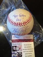 MARK TEIXEIRA SINGLE SIGNED HAPPY FATHER'S DAY! STEINER/ JSA/ MLB HOLOGRAMS- 1/1