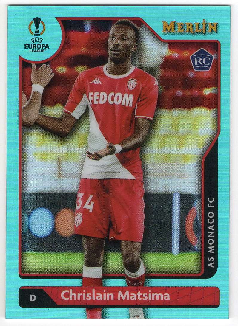 Chrislan Matsima 2021-22 Topps Merlin Chrome UEFA #134 Aqua 
