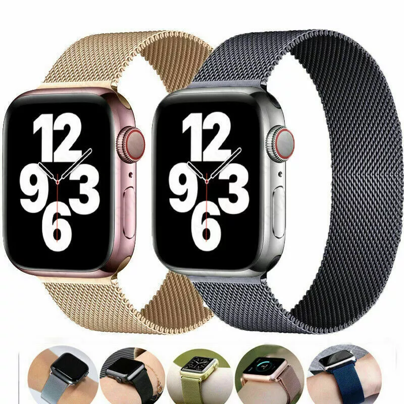 Magnetic Metal Loop Watch Band wrist Strap For Apple Watch Series 9 8 7 41/ 45mm