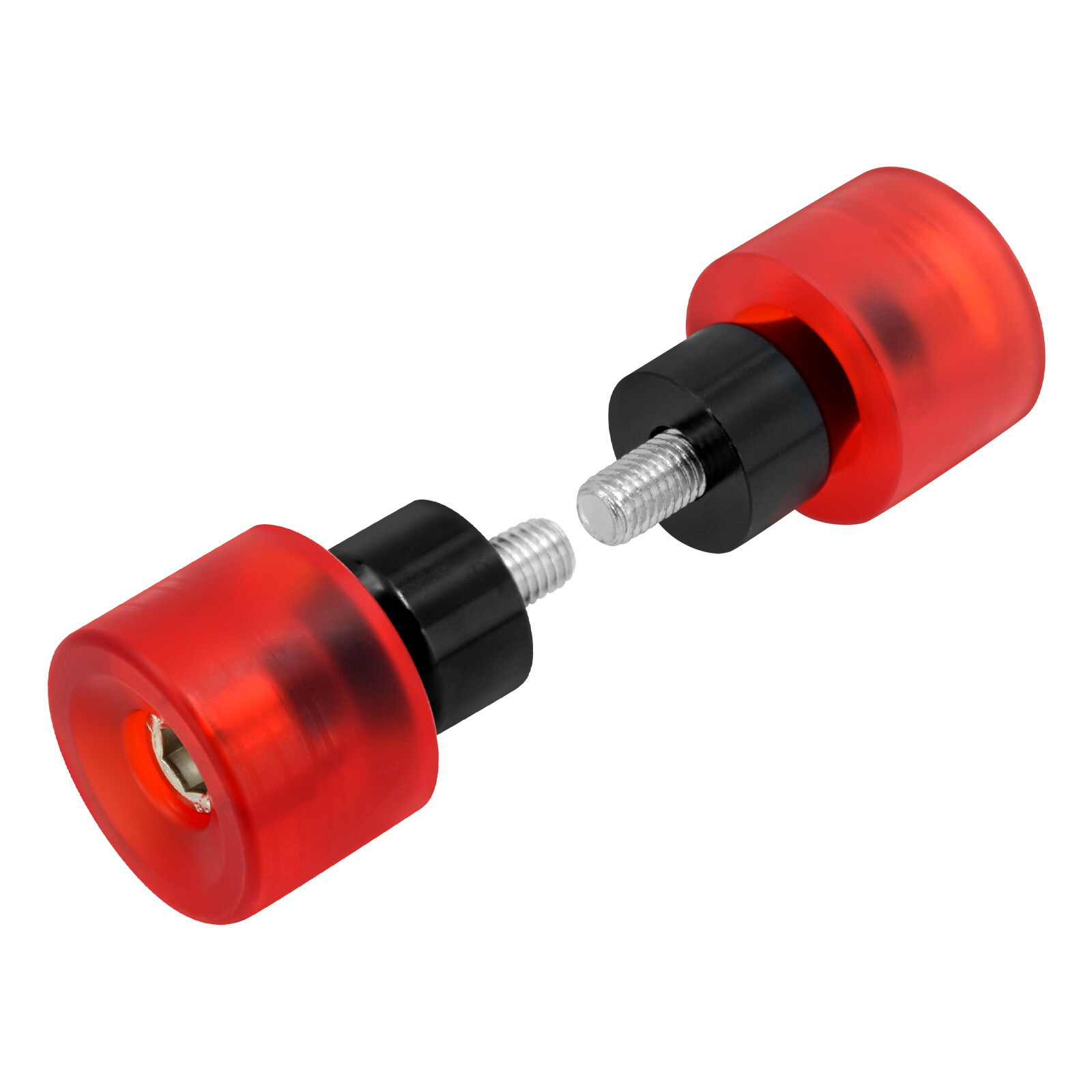 F&R Crash Bar Guard M12 Red Bars Screw End Cap Bolt Ball Fit For Harley Touring