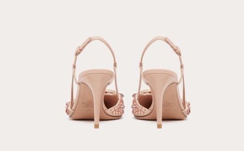 VALENTINO VLogo Signature Slingback Pump 3D Embroidery 80mm -BNWT- RRP$ 3,050AUD - Picture 7 of 10