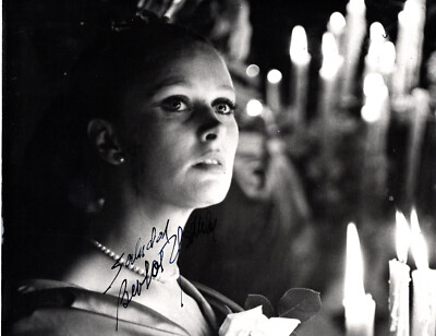 POLISH BEAUTY, LEADING FILM ACTRESS BEATA TYSZKIEWICZ, SIGNED VINTAGE PHOTO.