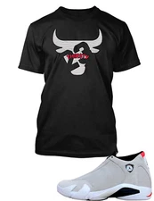 Men Bull Tee Shirt to Complement  Jordan 14 Desert Sand Graphic Sneaker Big Tall