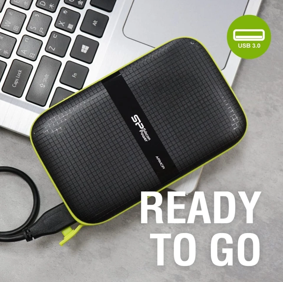 SP Silicon Power 2TB Rugged Portable External Hard Drive Armor A60 Shockproof - Image 4 of 4