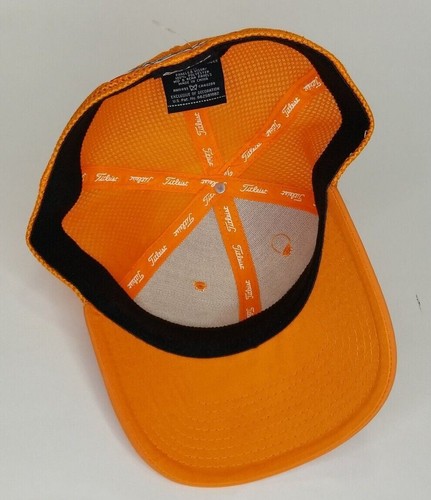 Titleist Golf Cap Tour Issued Pro V1 FJ Hat Orange White Foot Joy Brand New - Picture 7 of 8