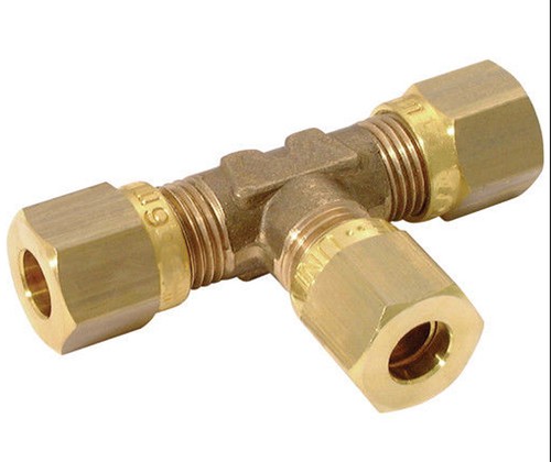 Tee connector tube x tube x tube, with copper olives, LPG, Gas, Hydraulics 20xx - Picture 7 of 8