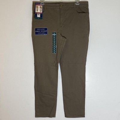 Bandolino Jeans Womens 18 Brown Khaki Amy Modern Straight Deluxe Super Stretch