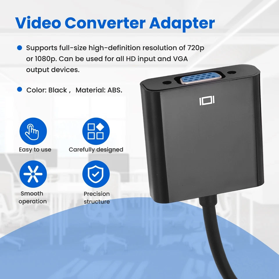 To VGA Male To VGA RGB Female Video Converter Adapter Male to Female3312 - Image 2 of 4