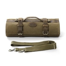 Chef Knife Roll Bag 16oz Oil Waxed Canvas, Heavy Duty Portable Backpack Knife...