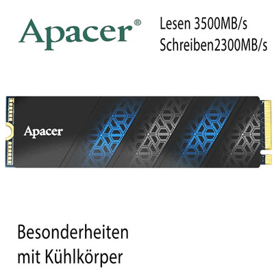 512GB Apacer AP1TBAS2280P4UPRO-1, PCIe 3.0 x4, 2280 M.2/ M-Key SSD mit Kühler