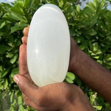 170MM Natural Selenite Crystal Shiva Lingam Reiki Healing Stone Energy Cleansing