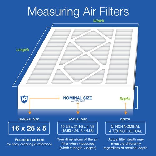 Air Bear 16x25x5 (4 7/8) Replacement 255649-105 MERV 10 Air Filter 1 Pack - Picture 3 of 7