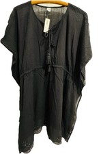 Old Navy swimsuit cover-up Swim Kaftan womens XL black new NWT cotton T1569V