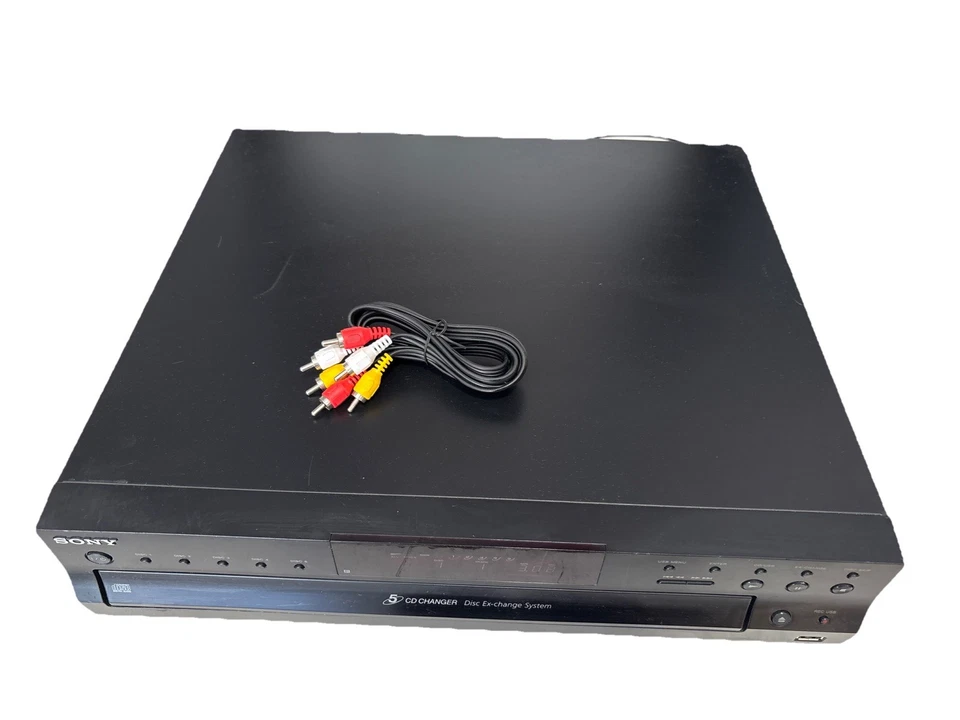 Sony CDP-CE500 5 Disc Changer CD to USB Recorder Player with Remote/cords - Image 3 of 4