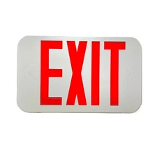 Tamlite Lighting Exit Sign Face Plate Red - Rounded Corners - 11 1/2" x 7"