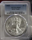 2020 US Silver Eagle $1 PCGS MS69