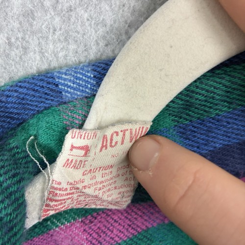 Vintage 70s 80s Flannel Shirt Mens Large Plaid Heavy 100% Cotton USA Union Made, Size L, $49.88 - Photo 8