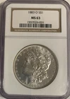 1883-O MORGAN SILVER DOLLAR :: NGC MS-63 ::