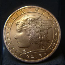 Daniel Carr - 2012 UNA 1 AMERO - Winged Liberty Head  - Copper Satin Finish