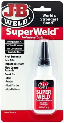 Professional Grade H SuperWeld 20g Clear Glue - Bonds Instantly to Any Surface
