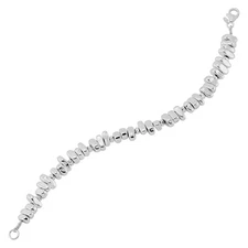 New Silpada 'Collected Beauty' Sterling Silver Hematite Bracelet. 7.5"