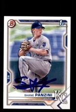 Signed Baseball Card Auto Shane Panzini 2021 Bowman Draft #BD-36 Royals