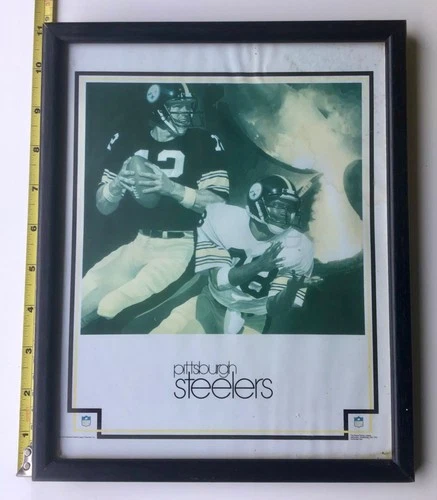Vintage 1983 Framed Pittsburgh Steelers NFL National Football League Properties