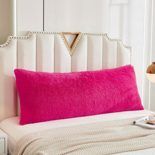 Shaggy Fluffy Faux Fur Body Pillow Cover 21"X54" Button Closure Velvet Pillow Sh