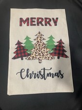 NEW Home  Garden 1pc Double Sided Merry Christmas Trees Garden Flag 12x18