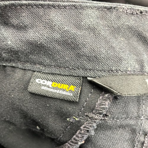 1620 Double Knee Cordura Pants Men 32x30 Black Utility Carpenter USA Faded/Stain - Picture 8 of 14