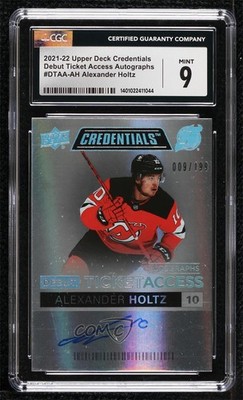 2021 Credentials Debut Ticket Access Autos Alexander Holtz Rookie Auto RC n1u