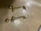 3 Pair Vintage Costume Jewelry Dangle (5.5") Disco Earrings