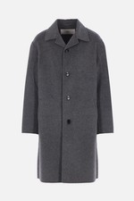 AMI PARIS Wool Cashmere Gray Wool Single Breasted Coat New & Authentic