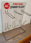 RARE Vintage AC "FIRE-RING" SPARK PLUGS Counter Top DISPLAY RACK....NOS & NICE!