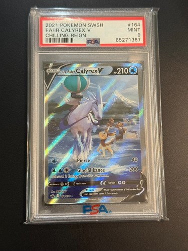 Ice Rider Calyrex V graded PSA 9 for sale on eBay