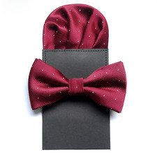 Men's Classic Bow Tie Pocket 2-piece Set Double-layer Design Suit Muti-colour