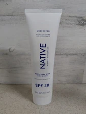 Native SPF 30 Unscented Mineral Sunscreen with Zinc Oxide 5 Fl Oz Exp 04/2026