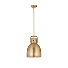 Innovations Lighting Newton Metal Bell - 1 Light 10" Stem Hung Pendant