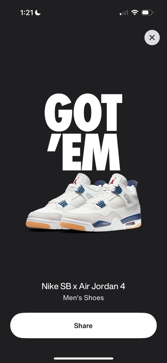靴 NIKE SB AIR JORDAN 4 RETRO SP SAIL US8.5 Nike x Off-White Air Jordan 4 Retro SP 