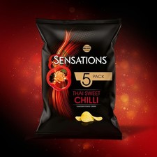 SALE! Walkers Sensations Multipack Crisps Thai Sweet Chilli 15pck| 3x(5x25g)
