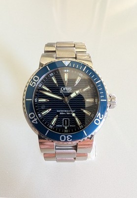 Oris TT1 Divers Date Automatic Watch - Blue Wave Dial | 300m | 733-7533-8555
