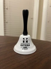 Remembering Hurricane Katrina Fleur-De-Lis 4” Hand Bell WWL New Orleans 2007