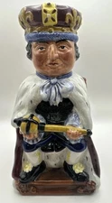 STAFFORDSHIRE Fine ceramics KING 725 Character Toby Jug RARE Embossed Stamped