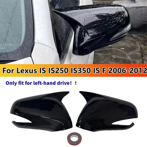 Gloss Black Rearview Mirror Cover Caps For Lexus IS IS250 IS350 IS F 2006-2012