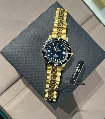 Zodiac Compression Diver 18k Gold-Plated Watch ZO9308 Number 11