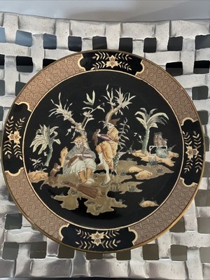 4CHINESE''CHOPSTICKS''PLATES -GARDEN SCENE WITH MONKEYS-ANDREA BY SADEK AWESOME