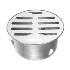 Floor Drain Cover 75 Flat Mouth, 1 Pcs Round Snap-in Drain Strainers, Silver