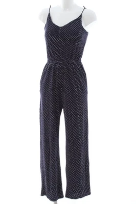 H&M Mono Largo Mujeres Pantalón Talla EU 36 azul-blanco look casual - Imagen 1 de 4